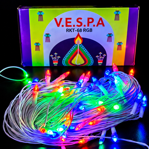 33M Multicolour RGB Rocket String Light (68/62 Bulb) (5 MM) (Print 45M) 🚀✨