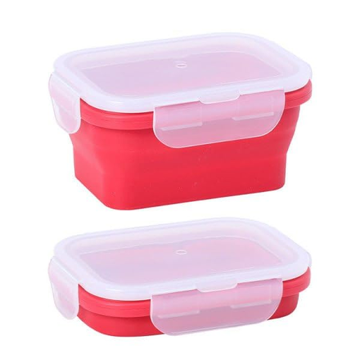 New Portable Foldable Silicone Lunch Box (Set of 4)
