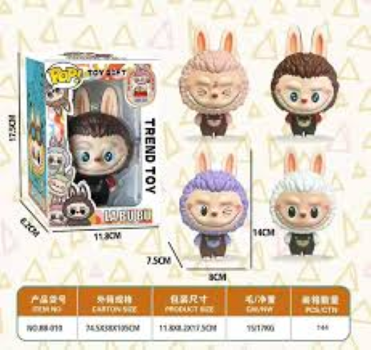4 pcs large Labubu Pop Figurines - Net Price 150 Each