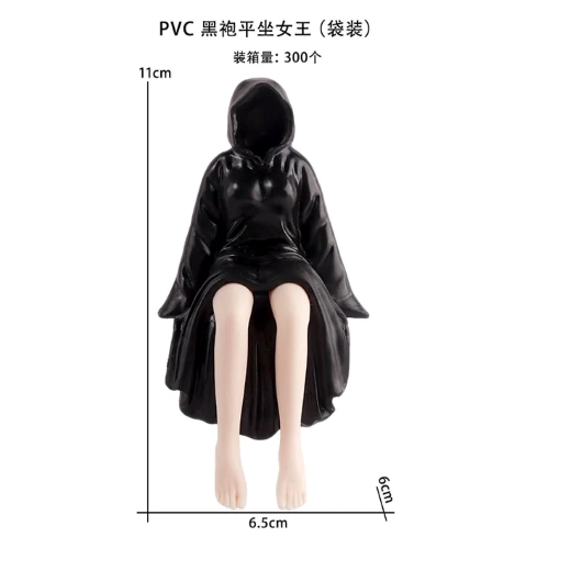 Mysterious Black Robe Queen Sitting staight legs - Image 2