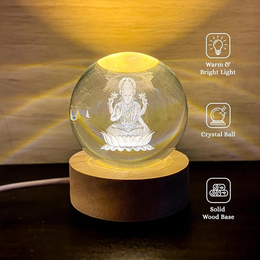 LAXMI JI 3D CRYSTAL BALL 🔮 - Image 3