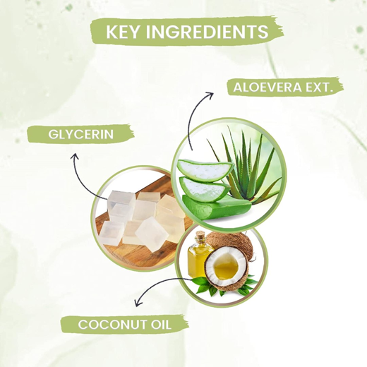 Organic, Mesmerizing, and Natural Glycerin Made Aloevera Soap For Men Women  Pack of 2 - Image 3