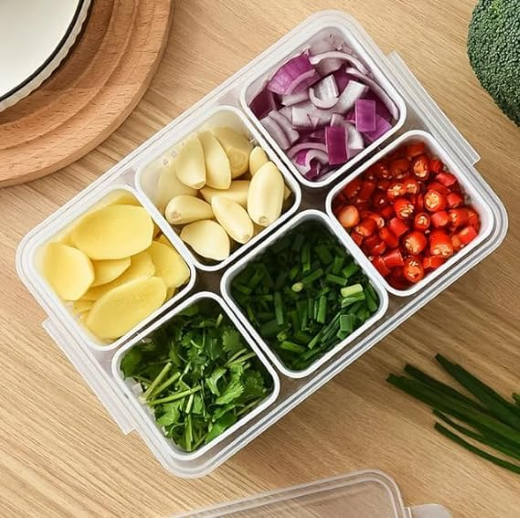 6 Grid Fridge Storage Container