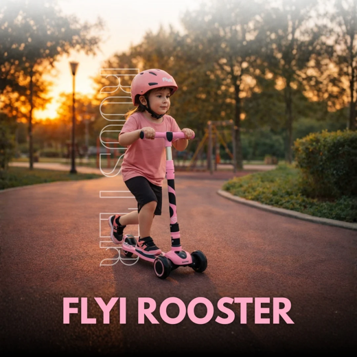 FLYI Rooster Kids 3-Wheel Scooter with LED Wheels - Image 2