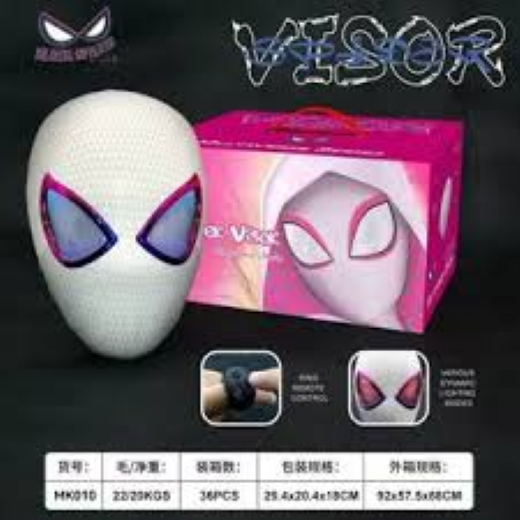 New Spidy Women White Eyes Flicker Mask - Ring Remote Control (Premium Quality)
