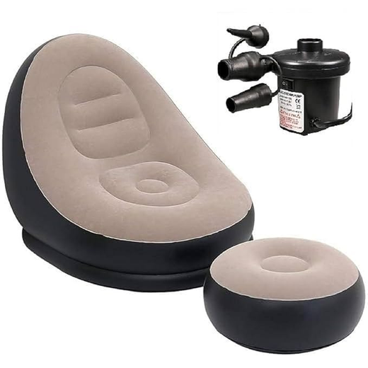 Portable Lazy Sofa with Foot Stool
