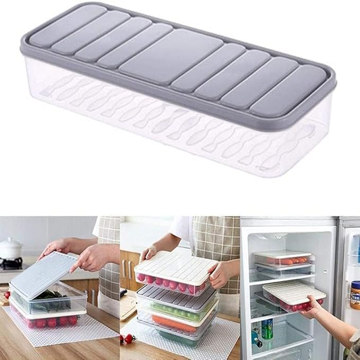 Refrigerator Food Storage Organizer Box with Lid (Set of 3) - Image 2