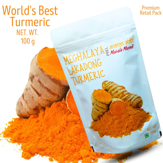 Lakadong Turmeric Powder | 7+% Curcumin | Sourced from Jaintia Hills, Meghalaya 100GM (Pack of 2) - Image 2
