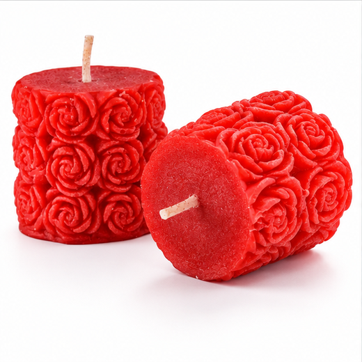 2 Piece Set Rose Piller Candles 🌹🕯️ - Image 3
