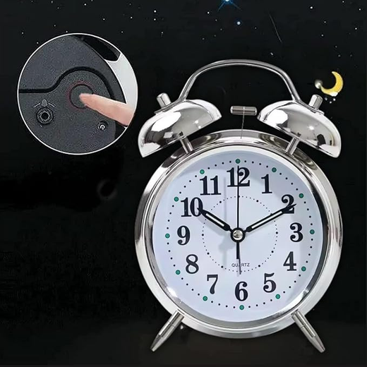 Silver Alarm Clock - Image 2