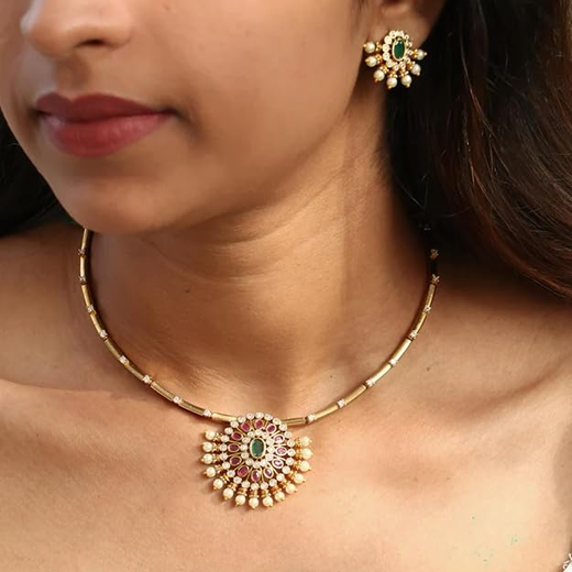 Gold Kanti Necklace - Image 4