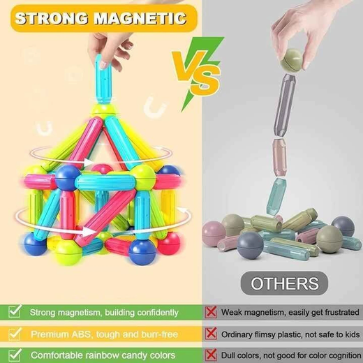 42 Pcs Magnetic Sticks and Balls Building Blocks Set - Image 4
