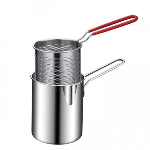 Stainless Steel Deep Fryer Pot with Basket - Image 4