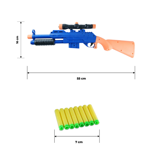 FLYI Short Air Bullet Gun with Scope & Foam Darts(3+ Years) - Image 3