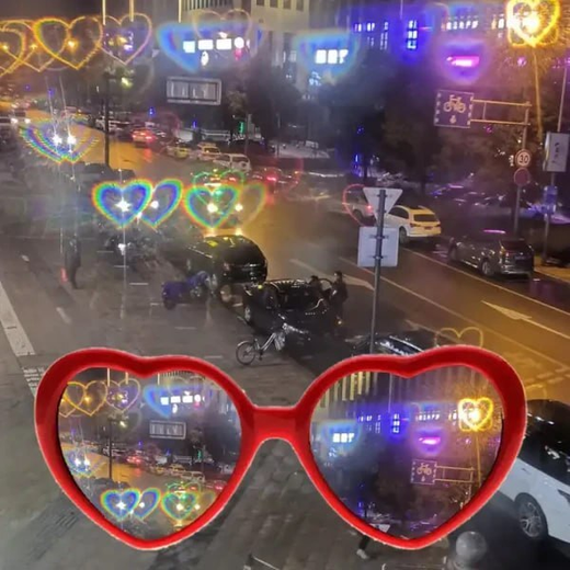 2 in 1 Heart Shaped Diffraction Glasses - Image 4