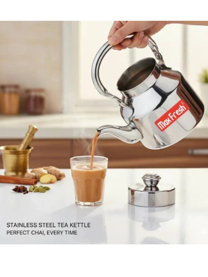 MAXFresh Authentic Indian Chai Kettle (Stainless Steel)