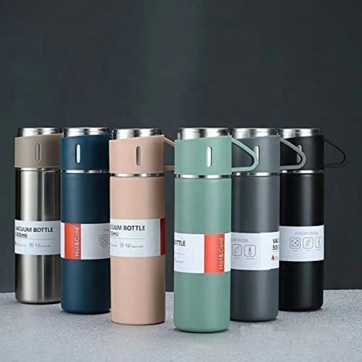 Vacuum Flask Cup Set Mix Colors (Black Box) - Image 2