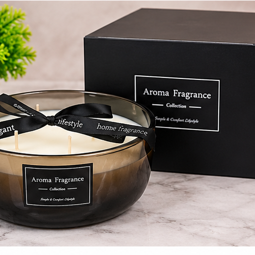 Big Glass Bowl Premium Aroma Candle Gift Pack 💝 (Size: 6*3 Inch) 🕯️ - Image 4