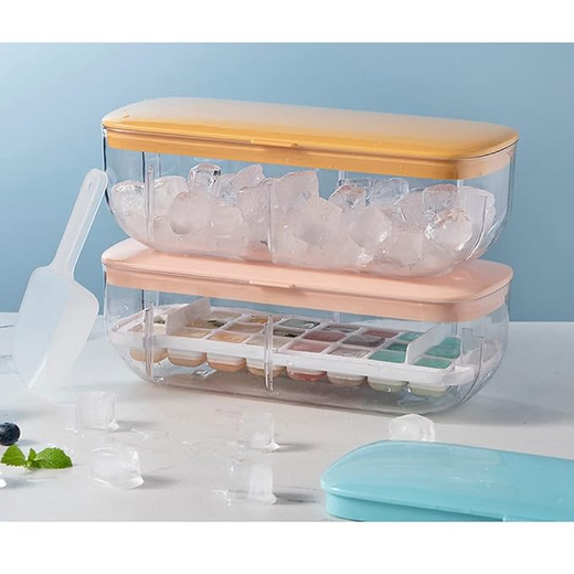 Ice Cube Tray With Lid and Bin