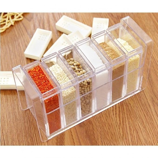 Spice Rack 6 Lid Container Set