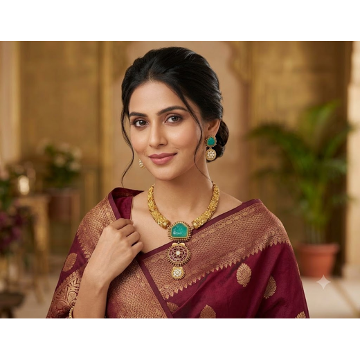 Gold Short Kanti Necklace - Image 4