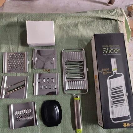 6 in 1 Stainless Steel Vegetable Slicer Cutter & Grater - Image 3