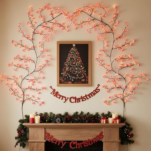 Cherry Blossom USB and Battery Operated Wall Decor Lights - Image 2