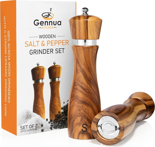 8 Inch Wooden Pepper Grinder - Image 3
