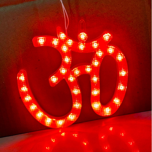 Om Lighting Wall Hanging Red (16*16 Cm) 🕉️ - Image 4