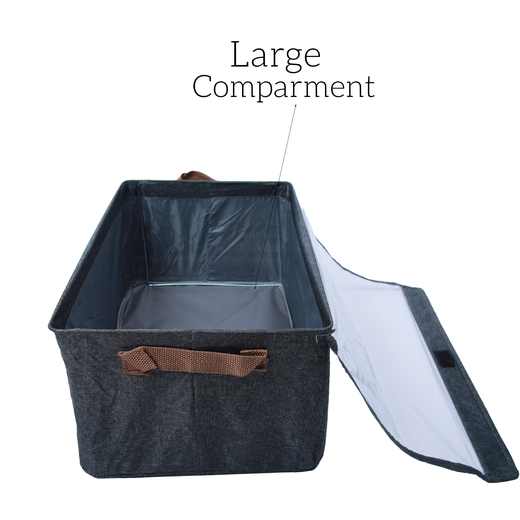 Folding Storage Box With Lid Fabric Foldable - Image 4