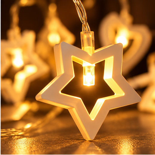 Wooden String Light (Mix Design) 🤍✨- (10 Piece Set) - Image 2