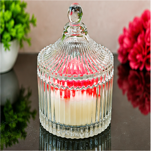 Beautiful Flower Design Premium Scanner Aroma Candle (Size: 5*4 Inch) (1 Piece) 🕯️ - Image 3