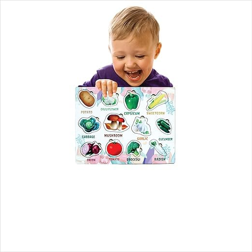 Wooden Vegetable Shapes Puzzle - Image 2