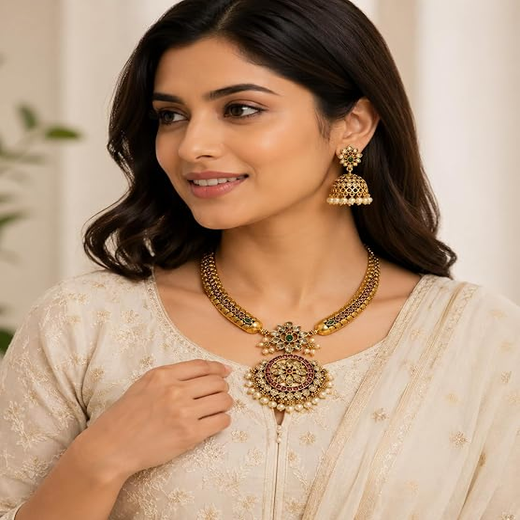 Gold Kanti Necklace - Image 4