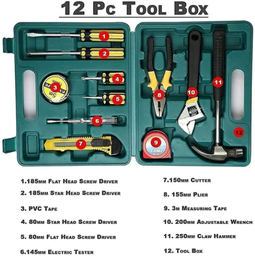 12 In 1 Tool Kit - Image 2