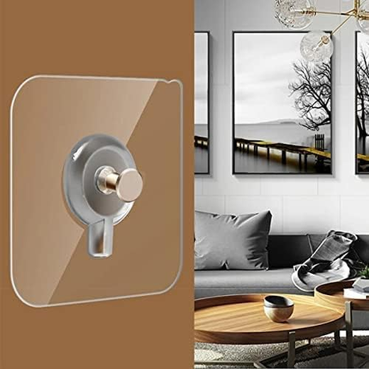 Transparent Nail Hooks for Photo Frames (Pack of 10)