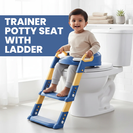FLYI Western Potty Training Seat with Ladder – Toilet Trainer for Kids (Ages 1+ Years)
