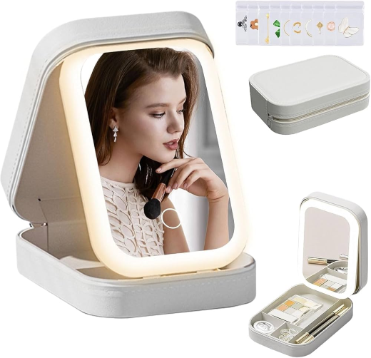 Mirror PU Jewellery Box - Image 3