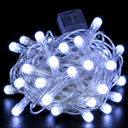 15M White String Light 52 Bulb (8mm) (Print 20M) ✨