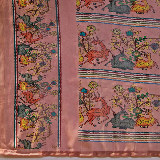 Multicoloured Georgette Printed Saree - Image 3
