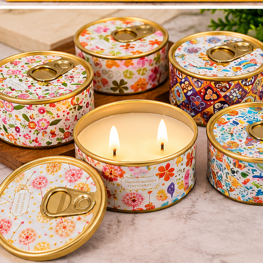 Beautiful Premium Tin Scented Candle (12 Piece Box) 🕯️ - Image 2