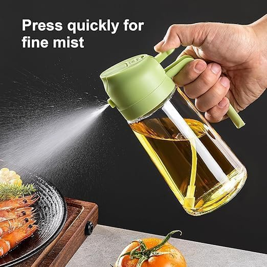 2-in-1 Olive Oil Sprayer and Dispenser Bottle - Image 2