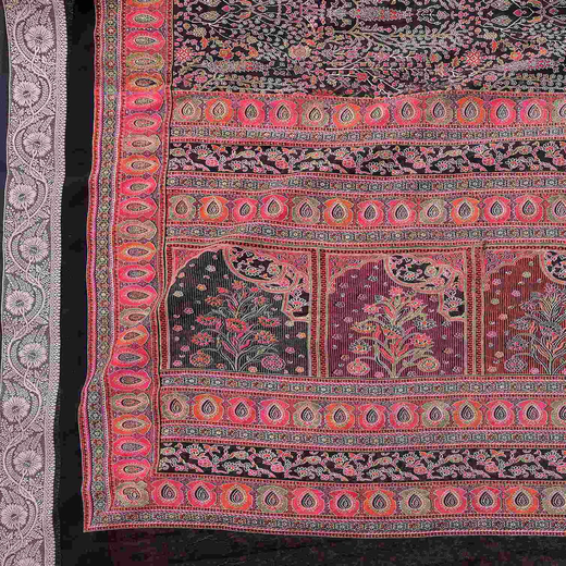 Black Georgette Printed Saree - Image 3