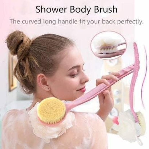 Body Bath Brush with Handle - Image 4