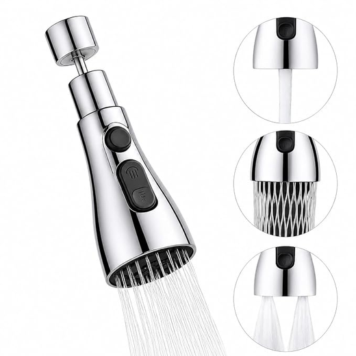 Kitchen Tap Extender with 360° Rotating Faucet Sprayer Attachment