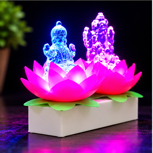 Lotus Ganesh Ji & Lakshmi Ji Set of 2 Piece - Image 3