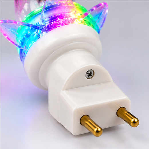 Flower Design LED Flickering Plug In Night Lamp (Size: 12cm) - Image 4