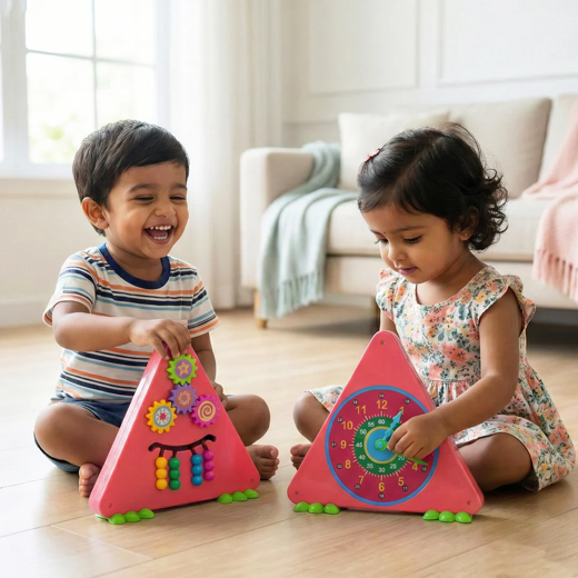 FLYI 3-in-1 Activity Triangle Toy for Kids 3+ Years