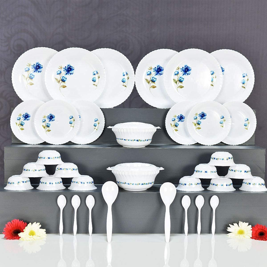 36 pcs Execlusive Plastic Printed Round Dinner Set