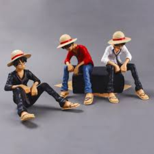 1pc Luffy Sitting Figure – White Shirt Version — 12 cm - Image 3